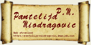 Pantelija Miodragović vizit kartica